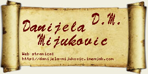 Danijela Mijuković vizit kartica